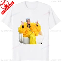 Thank You Iris Apfel Women Summer Print Cartoon T-shirt Loose Casual Harajuku Cotton Short Sleeve O-Neck Female T-shirt Tops