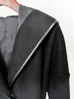 HIGH STREET Newest 2026 Designer Jacket Women's Batwing Sleeve Belted Hooded Wool Blends Coat