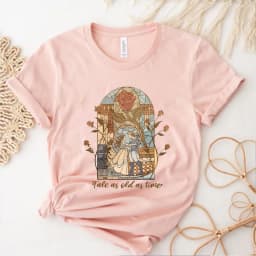 Vintage Tale As Old As Time Tshirt Retro Princess Graphic T-Shirt Beauty Shirts Unisex Short Sleeves Tops Shirts for Women