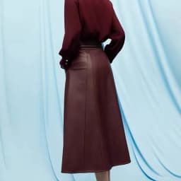 Autumn Winter Long Leather Skirt Women's 100% Real Leather Skirts Chic Elegant Ladies High Waist Slim Sheepskin Umbrella Skirt