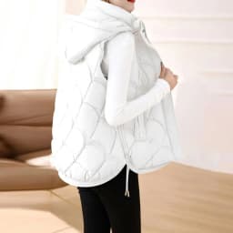 Fall Winter Vest Coat Stylish Women's Cotton Vest with Stand Collar Hooded Sleeveless Design Loose Fit Solid Color for Women