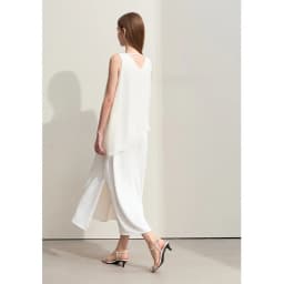 Amii Minimalism 2026 Women Dresses Summer New Vacation Style V-neck Spliced Chiffon Female Sleeveless Loose Dress 12452102