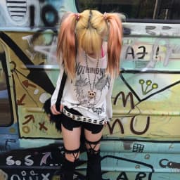Karrram Japanese Y2k Tattoo Print Tops Trashy 2000s Style Skull Long Sleeve T-shirt Grunge Gothic Streetwear Vintage Harajuku