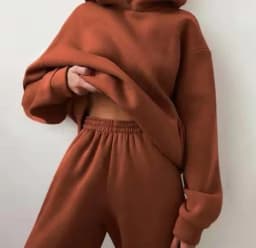 Women Tracksuit Hoodies Casual Solid Long Sleeve Fleece Warm Hooded Sportswear Suit Hoody Pullovers Long Pant Two Pieces Sets