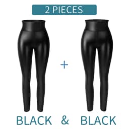 High Waist Faux Leather Leggings Women Thick Non See-through PU Leggings Sexy Hip Push Up Slim Pants Fitness Panties Butt Lifter