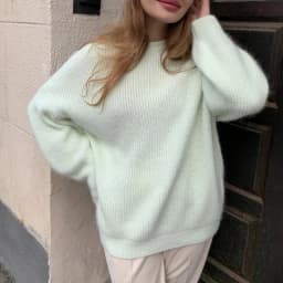 Hirsionsan Soft Loose Knitted Cashmere Sweaters Women 2023 New Winter Loose Solid Female Pullovers Warm Basic Knitwear Jumper