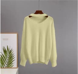 Hirsionsan Soft Loose Knitted Cashmere Sweaters Women 2023 New Winter Loose Solid Female Pullovers Warm Basic Knitwear Jumper