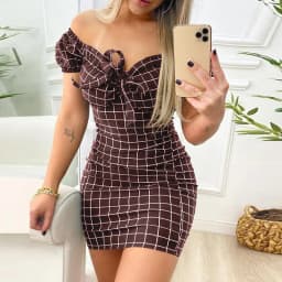 2022 New Short Sexy Sleeve Mini Dress Women Summer Off Shoulder Bow Plaid Print Elegant Party Bodycon Dresses For Women