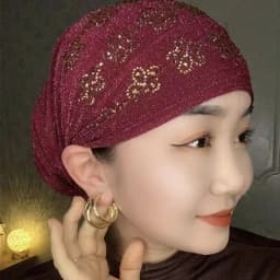 Summer Diamonds Turban Caps for Women Elastic Wrap Head Bonnet Muslim Hijab Turbans Female Headscarf Hat Chemo Headwear