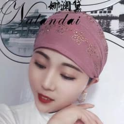 Summer Diamonds Turban Caps for Women Elastic Wrap Head Bonnet Muslim Hijab Turbans Female Headscarf Hat Chemo Headwear