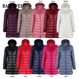 Plus Size 7XL 8XL Thick Long Down Jacket Women Winter Ultra Light Down Jacket Women with Down Coat Female Hat Detachable