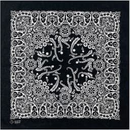 New Design High Quality Hip Hop Amoeba Cashew Cotton Square Bandana Scarf Headband Black Paisley Gifts For Men/Boys/Girls
