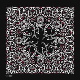 New Design High Quality Hip Hop Amoeba Cashew Cotton Square Bandana Scarf Headband Black Paisley Gifts For Men/Boys/Girls