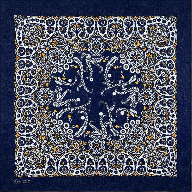 New Design High Quality Hip Hop Amoeba Cashew Cotton Square Bandana Scarf Headband Black Paisley Gifts For Men/Boys/Girls