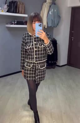 2026 Autumn 2 Pieces Set Elegant Fashion Vintage Plaid Tweed Long Sleeve Jackets Coat + Irregular A-Line Mini Skirts Femame Suit