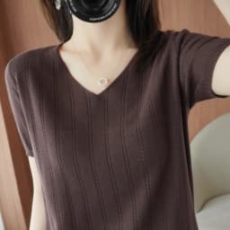 Summer New Thin 100% Pure Cotton Short-Sleeved Sweater Tees Women's V-neck Pullover T-Shirt Hollow Design Casual Knit Tops