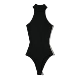 2021 New Arrival Girls Summer Four Colour Solid Skinny Sexy Beach Style Stand-up Collar Halter Sleeveless Bobysuits