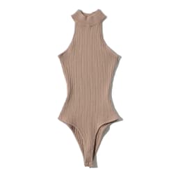 2021 New Arrival Girls Summer Four Colour Solid Skinny Sexy Beach Style Stand-up Collar Halter Sleeveless Bobysuits