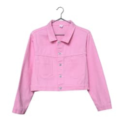 Jeans Jacket and Coats for Women 2021 Autumn Casual Short Denim Jacket Pink Yellow Pockets Lady Denim Coat Outerwear Clothes