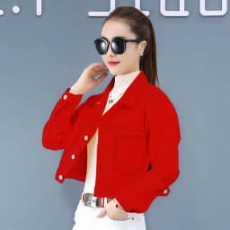 Jeans Jacket and Coats for Women 2021 Autumn Casual Short Denim Jacket Pink Yellow Pockets Lady Denim Coat Outerwear Clothes