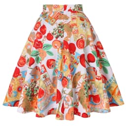 Small Red Polka Dot Cotton Womens Sexy Midi Summer Skirt Pin Up  High Waist Retro Vintage Rockabilly 50s Women Skirt