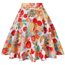 Small Red Polka Dot Cotton Womens Sexy Midi Summer Skirt Pin Up  High Waist Retro Vintage Rockabilly 50s Women Skirt