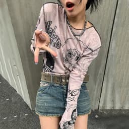 Karrram Y2k Aesthetics T-shirt Grunge Fairycore Harajuku Tshirt Japanese Cartoon Print Tee Shirts Korean Fashion Tops E-girl 00s