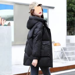 2024 New Women Jacket Winter Parkas Long Coat Fur Collar Hooded Glossy Overcoat Female Cotton Padded Parka Waterproof Outwear
