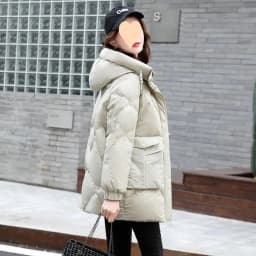 2024 New Women Jacket Winter Parkas Long Coat Fur Collar Hooded Glossy Overcoat Female Cotton Padded Parka Waterproof Outwear