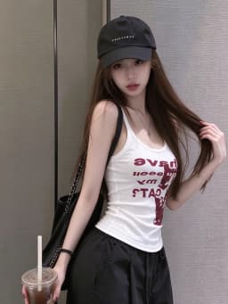 Y2k Clothes Vintage Sleeveless Tank Top 2024 Summer Print Personality Bright Color Sleeveless Aesthetic Harajuku Streetwear Slim