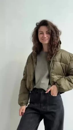 Vintage Women Brown Warm Puffer Jackets 2023 Winter Fashion Ladies Elegant Short Parka Casual Female Chic Green Outerwear