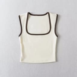 Woman Fashion Slim Solid Contrust Camis Casual Sleeveless Tanks Square Collar Crop Tops Clothing Streetwear Mujer 2024 Y2k