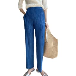 Women's Casual Elegant Women's Miyake Pleated 2025 Designer Loose Straight Pleated Trousers High Waist Wide Leg Black Pants