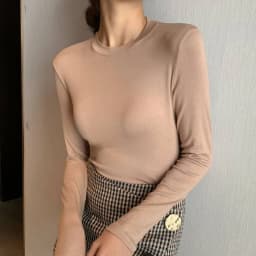 Modal Cotton Round Neck Bottoming Shirt for Women Autumn and Winter Black Long-sleeved T-shirt Women's T-shirt Women Clothing