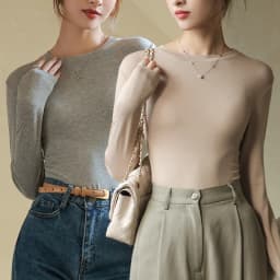 Modal Cotton Round Neck Bottoming Shirt for Women Autumn and Winter Black Long-sleeved T-shirt Women's T-shirt Women Clothing