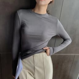 Modal Cotton Round Neck Bottoming Shirt for Women Autumn and Winter Black Long-sleeved T-shirt Women's T-shirt Women Clothing