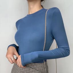 Modal Cotton Round Neck Bottoming Shirt for Women Autumn and Winter Black Long-sleeved T-shirt Women's T-shirt Women Clothing