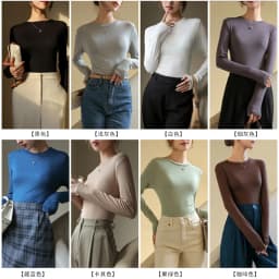 Modal Cotton Round Neck Bottoming Shirt for Women Autumn and Winter Black Long-sleeved T-shirt Women's T-shirt Women Clothing