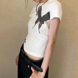 Karrram Grunge Butterfly Print T-shirts Vintage Gothic Short Sleeve Tshirt Korean Fashion Fairycore Tops Harajuku Japanese 90s