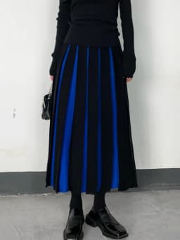 Autumn Winter Women's Skirts Elegant Fashion Knitted A-LINE Skirt Office Lady Black White Long Skirts for Women Fashion 2025