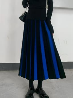 Autumn Winter Women's Skirts Elegant Fashion Knitted A-LINE Skirt Office Lady Black White Long Skirts for Women Fashion 2025