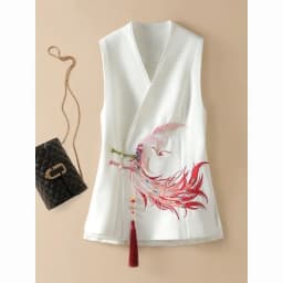 Temperament National Wind Vest Female Spring New Product 2026 Heavy Industry Phoenix Embroidery Chinese-Style Waistcoat Female