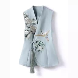 Temperament National Wind Vest Female Spring New Product 2026 Heavy Industry Phoenix Embroidery Chinese-Style Waistcoat Female