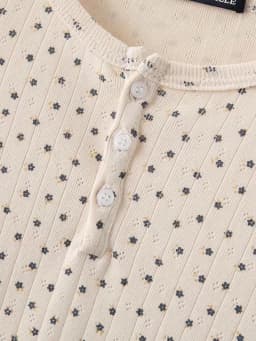 Vintage Floral Print Slim T-shirts Women Sweet Chic Button Round Neck Long Sleeve T Shirt Women Autumn Streetwear Y2k Tops 2024