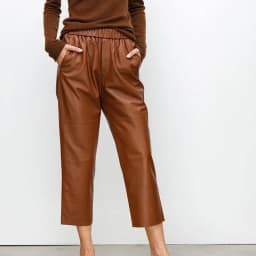 Genuine Leather Harem Pants Women Real Sheepskin Trousers High Elastic Waist 2026 New Streetwear Plus Size Pants Y2k Fashion