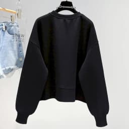 Fashion Design Pullovers Women Niche Pocket O-neck Tops Casual Loose Long Sleeve T Shirt Korean Style Pullover Spring Autumn Top