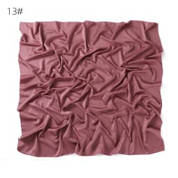 110*110CM Satin Silk Square Scarf For Women Muslim Hijab Shawl Headscarf Solid Headband Islamic Turban Bandana Bufandas Foulard