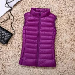 Autumn Winter Ultra-light Women Down Vest Jacket Sleeveless White Duck Down Warm Waistcoat Outerwear Coats for Woman Portable