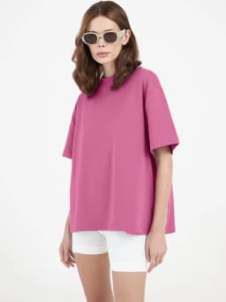 Hirsionsan 100% Cotton T Shirt Women 2024 Summer New Oversized Solid Tees Casual Basic Loose Tshirt Chic O Neck Female Tops