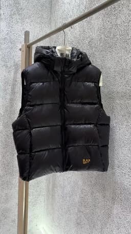Schinteon Women White Duck Down Vest with Hood Casual Over Size Autumn Winter Warm Loose Thick Bright Black Sleeveless Jacket